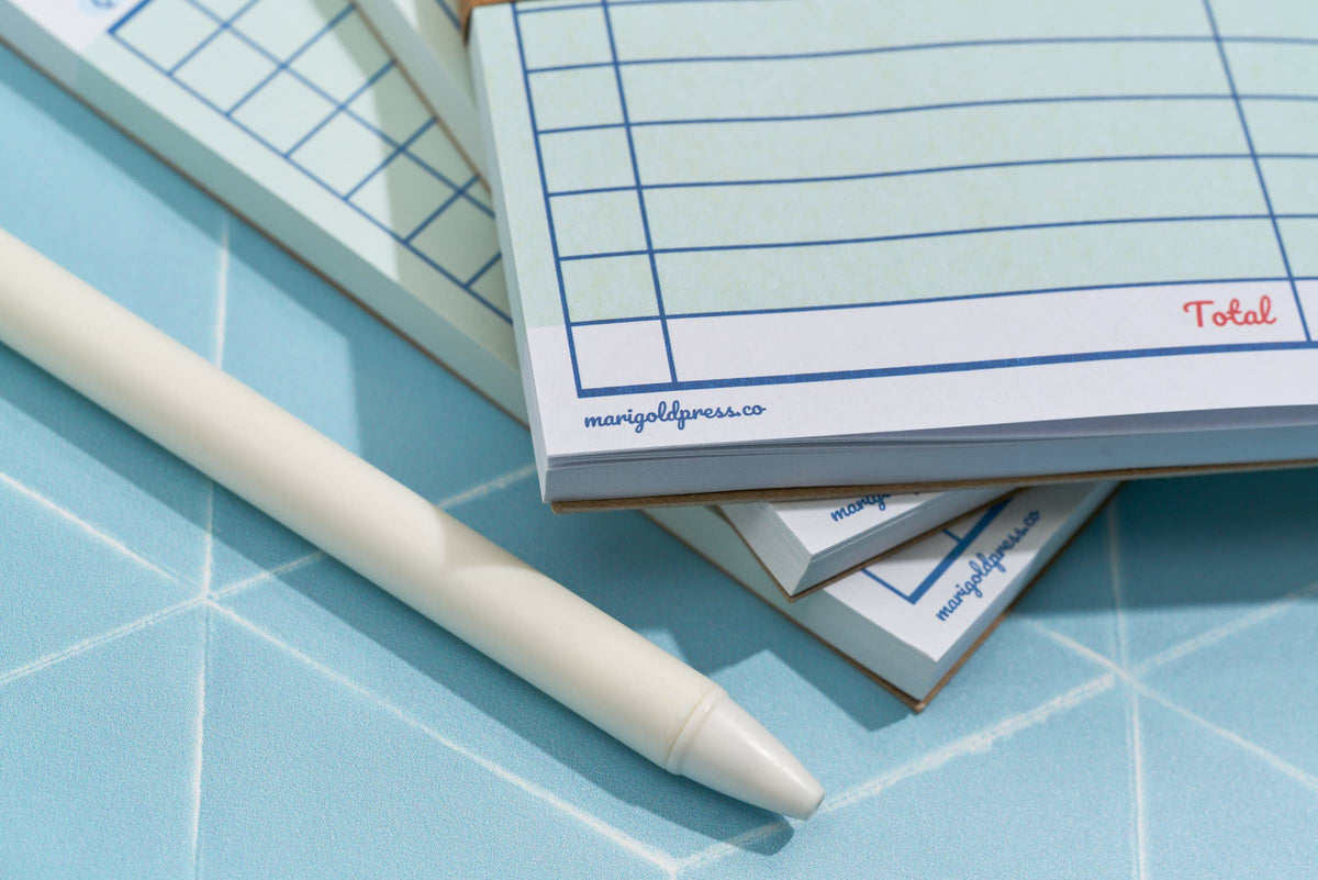 Marigold Press Guest Check Notepad Grocery List 
