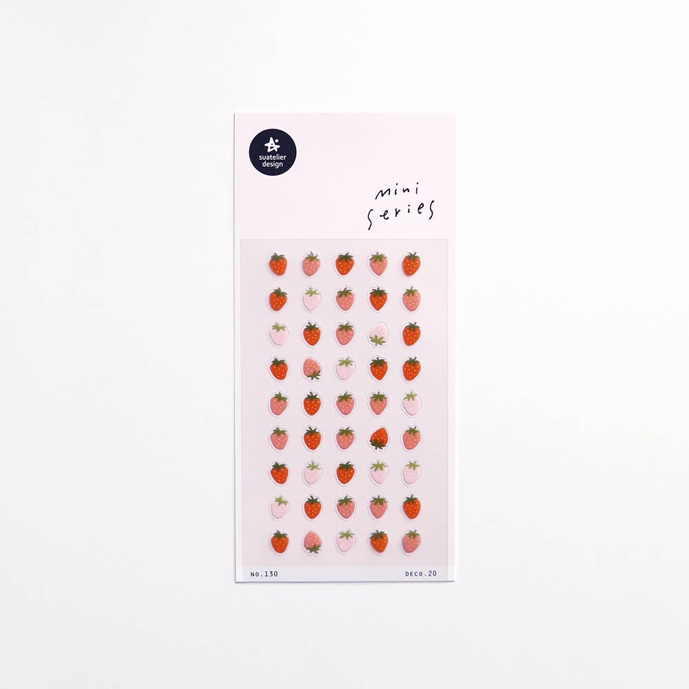 Suatelier Design - Deco.20 Strawberry - Sticker Sheet
