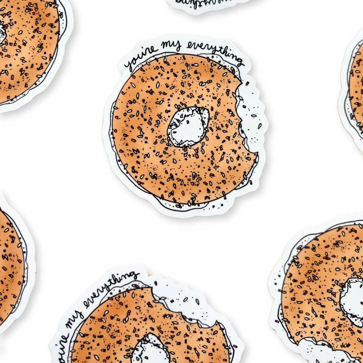 Marigold Press Everything Bagel Vinyl Die-Cut Sticker