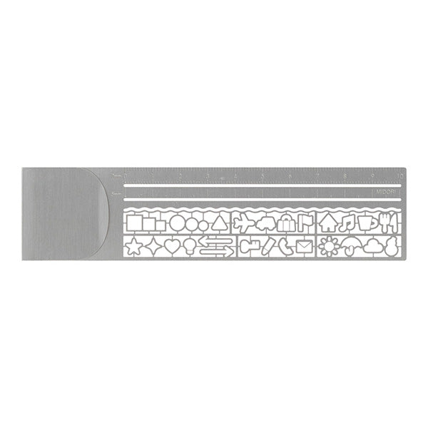 Midori Clip Ruler - Silver