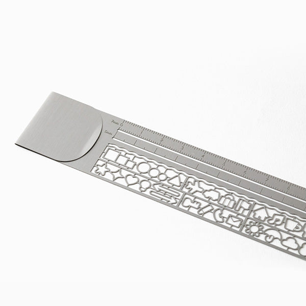 Midori Clip Ruler - Silver