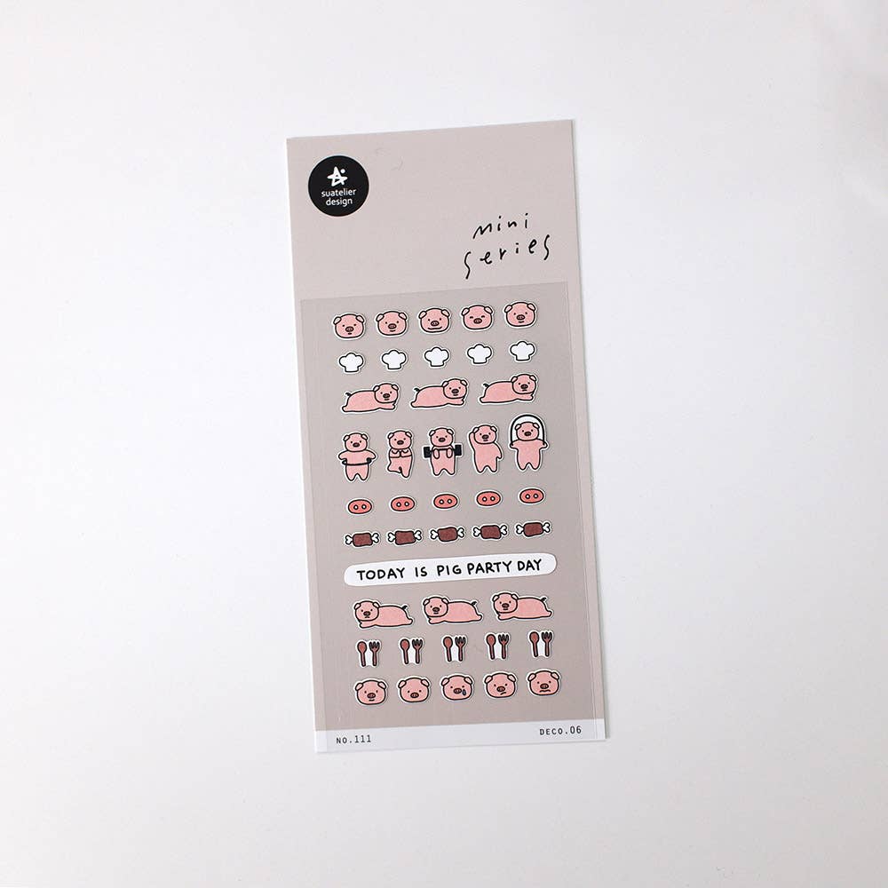 Suatelier Design - Deco.06 Pigs - Sticker Sheet