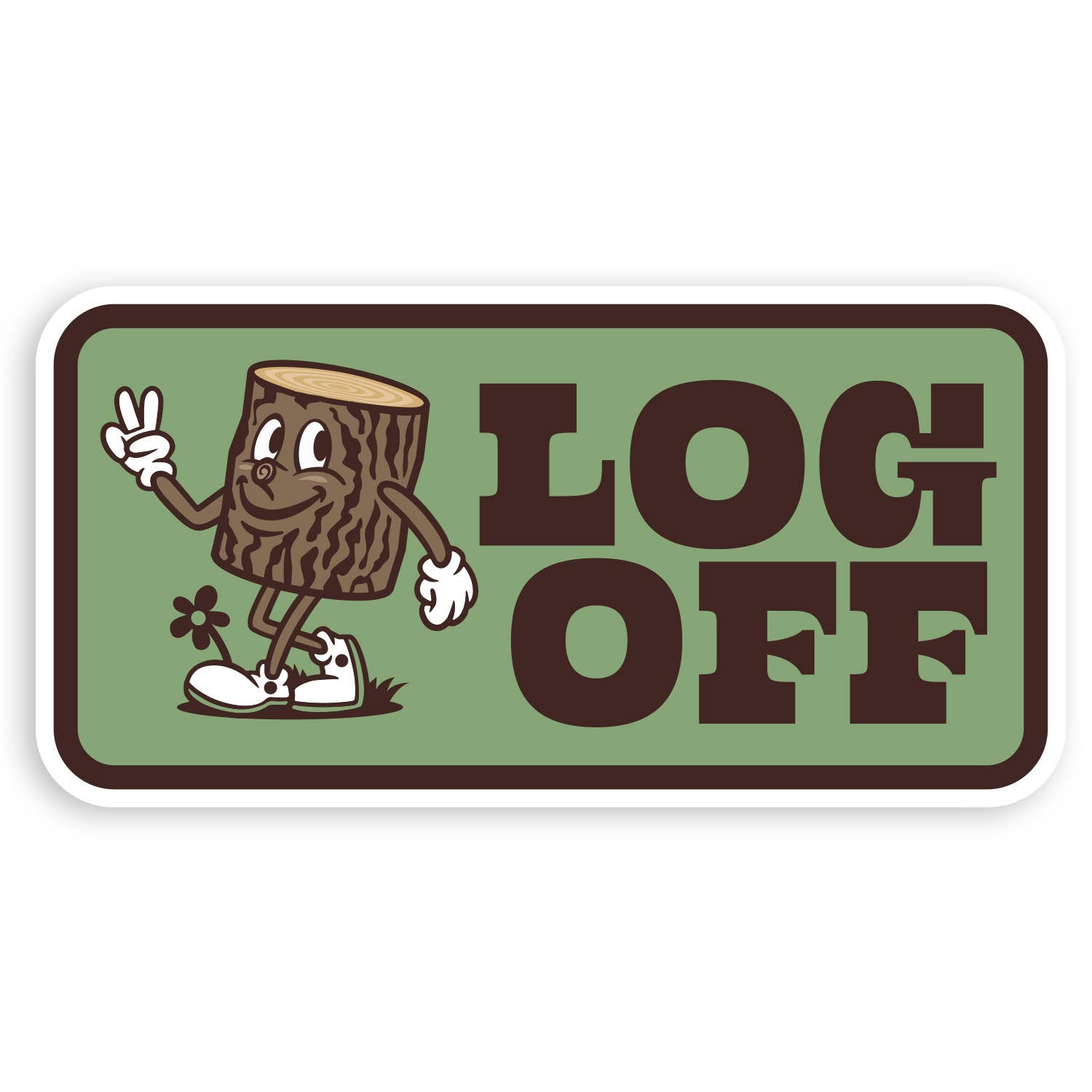 Log Off Sticker