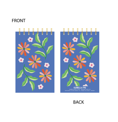 Isabella MG Mini Blue Jardin Notebook