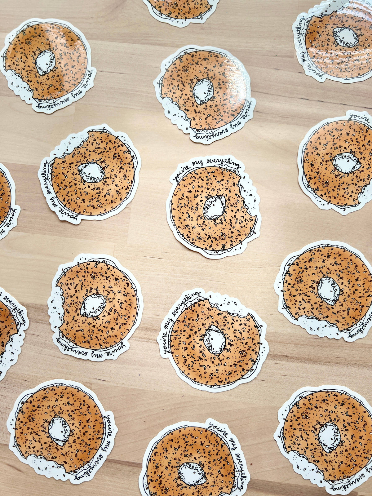 Marigold Press Everything Bagel Vinyl Die-Cut Sticker