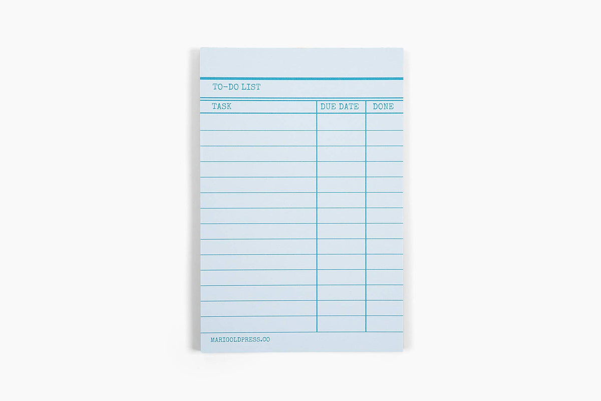Marigold Press Library Card Notepad