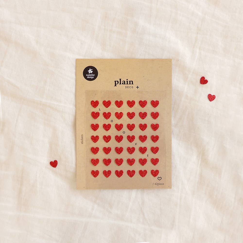 Suatelier Design - Plain.14 Hearts - Sticker Sheet