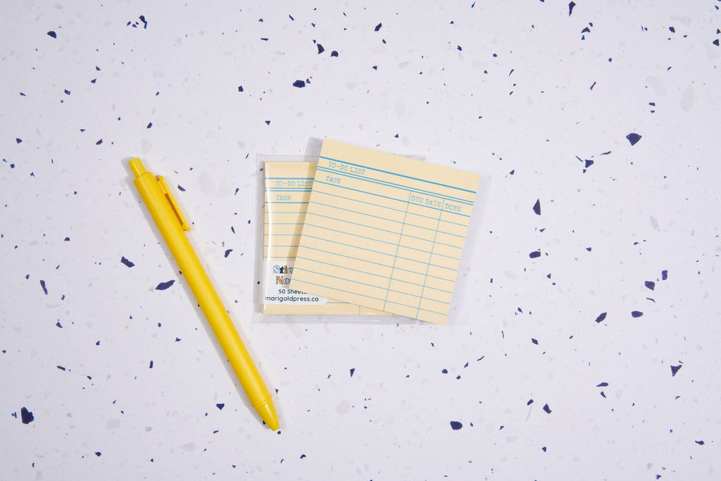 Marigold Press Library Card Post-It ® Sticky Notes