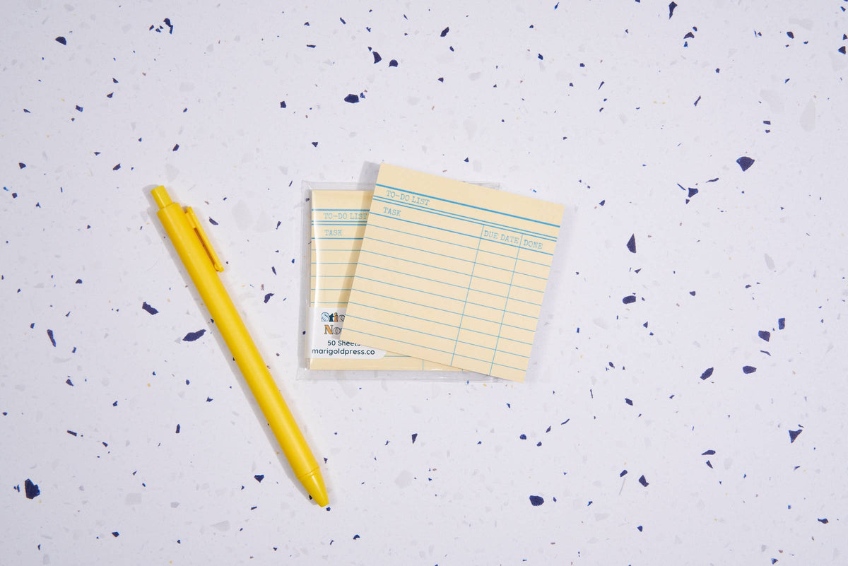 Marigold Press Library Card Post-It ® Sticky Notes