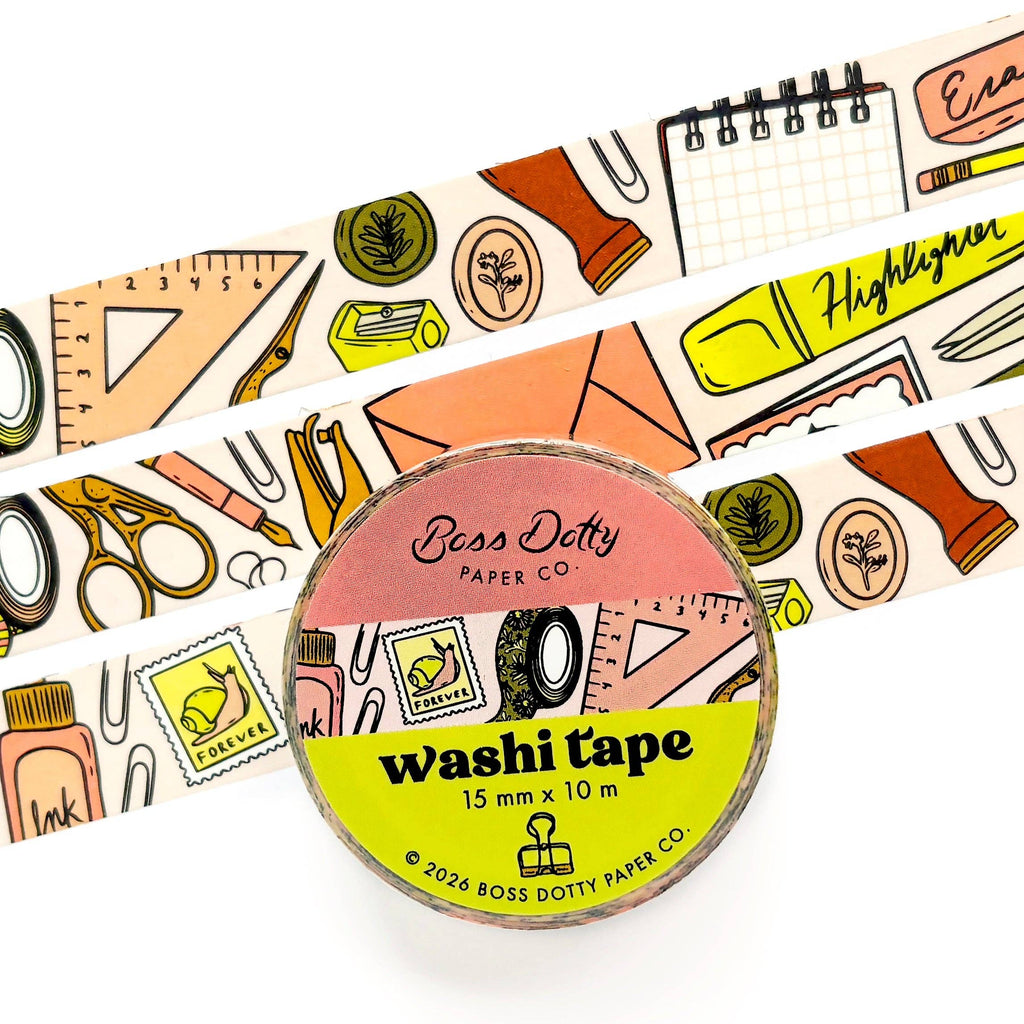 Boss Dotty Stationery Pattern Washi Tape