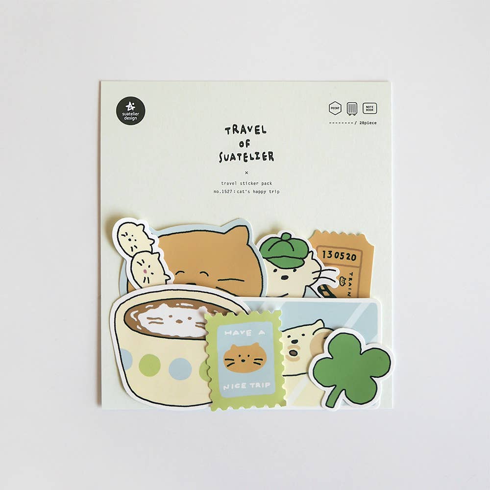 Suatelier Design - Cat's happy trip - Sticker Set