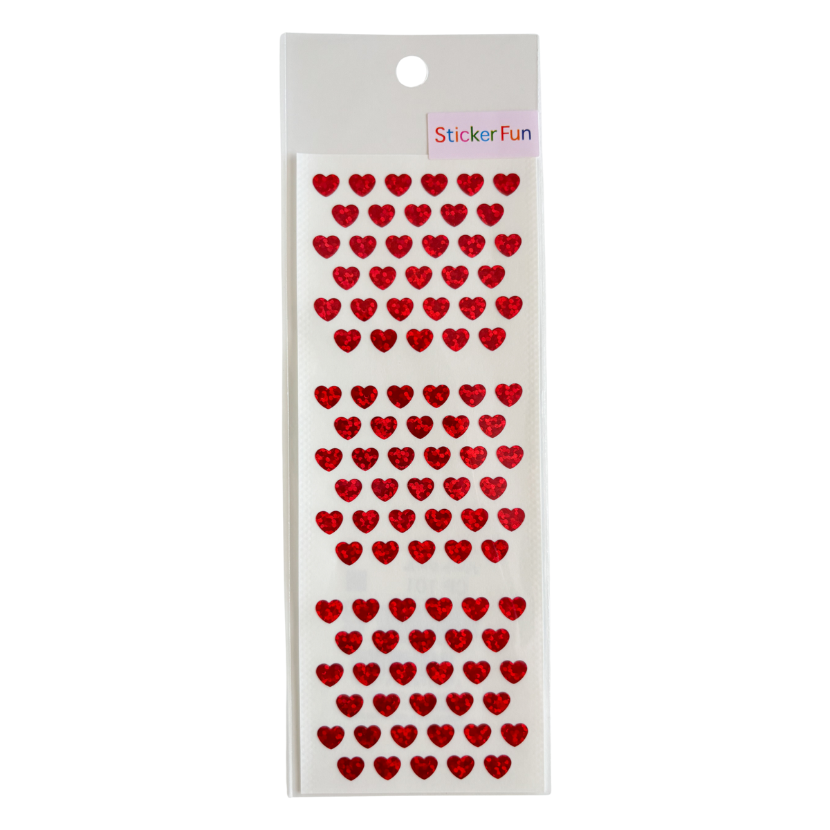 StickerFun Red Hearts Sticker Sheet